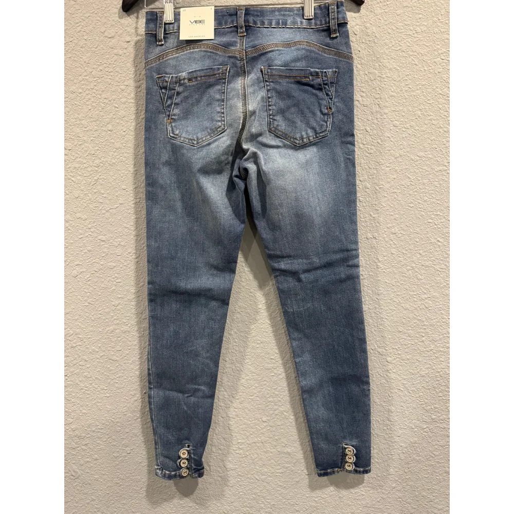 Vibe Style Sexy Curve Skinny Mid Rise Jeans NWT, Sz 7